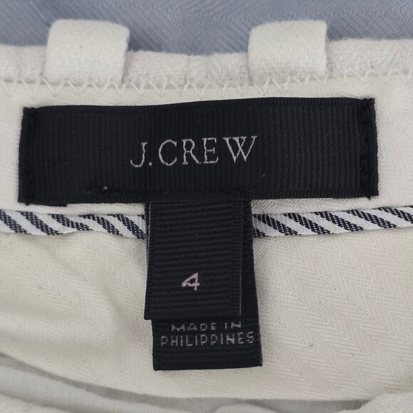 J.Crew Women’s White Linen Capri Pants Sz 4 Wide Leg Capsule Wardrobe Minimalist - Picture 3 of 8
